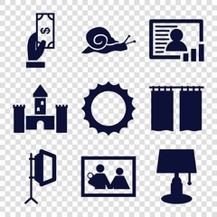 Aufkleber - Set of 9 image filled icons
