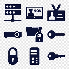 Poster - Set of 9 access filled icons