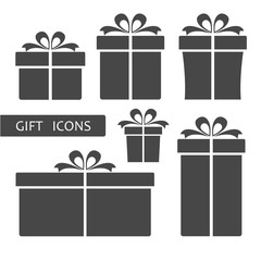 Wall Mural - Gift icons. Vector