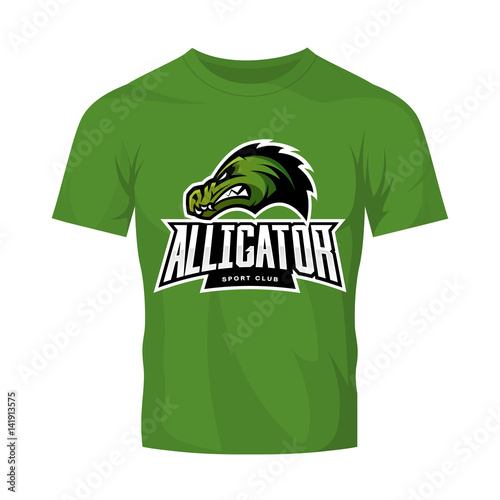Furious alligator sport vector logo concept isolated on ...