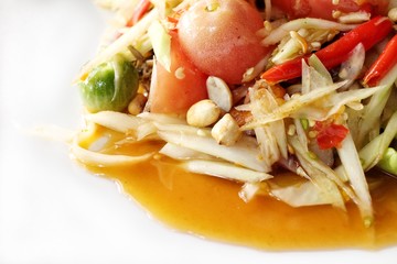 Canvas Print - Papaya salad thai food