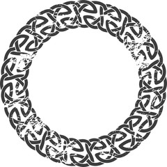 Round frame of Celtic pattern. Pattern for Scandinavian or Celtic ornament. Vector illustration