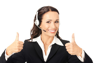 Sticker - Support operator with thumbs up, on white