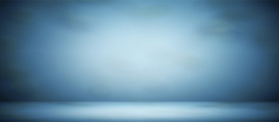 blur abstract soft  blue  studio and wall background