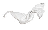 Fototapeta  - Smooth elegant white cloth on white background