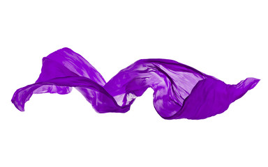 Wall Mural - Smooth elegant purple cloth on white background