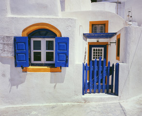 Poster - Fenster auf Santorin