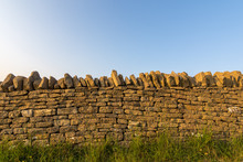 Country Side Cotswold Stone Wall.