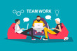 © sweet kiwi - Modern creative teamwork. Flat vector illustration