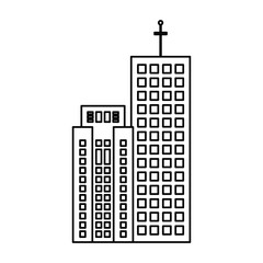 Wall Mural - building real estate skyscraper outline vector illustration eps 10