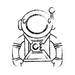 Wall Mural - suit space astronaut image sketch vector illustration eps 10