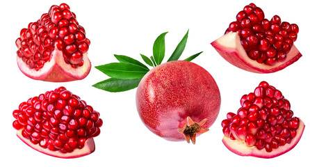 Wall Mural - pomegranate isolated on white