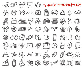 Wall Mural - vector doodle icons set