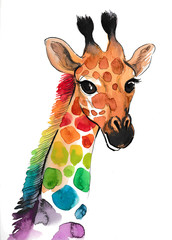 colorful giraffe