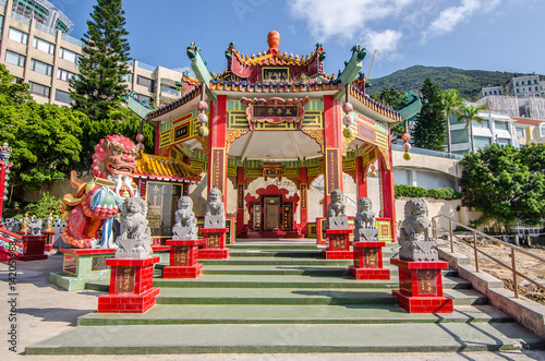 Fotografía Chinese pavilion in Kwan Yin Temple on Repulse Bay, Hong Kong..