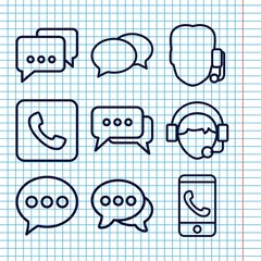 Poster - Set of 9 talk outline icons