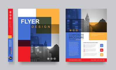 Wall Mural - poster flyer pamphlet brochure cover design layout space for photo background, vector template in a4