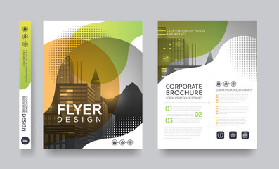 Wall Mural - poster flyer pamphlet brochure cover design layout space for photo background, vector template in a4