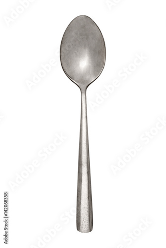 Cuadros en Lienzo A spoon top close isolated on a white background