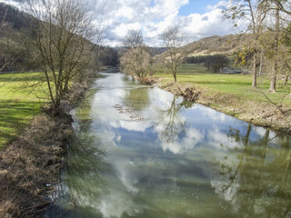 Sticker - riparian scenery in Hohenlohe