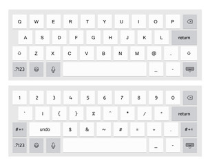 Poster - Compact virtual keyboard vector illustration