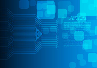 Vector blue tech background vector design