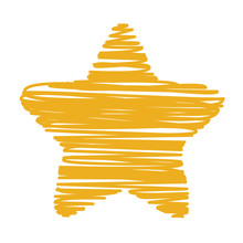 Star Logo. Child Illustration, Vector