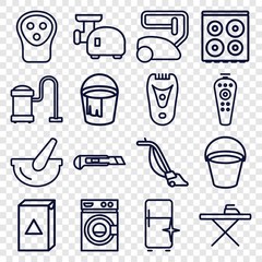 Wall Mural - Set of 16 appliance outline icons