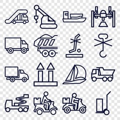 Sticker - Set of 16 shipping outline icons