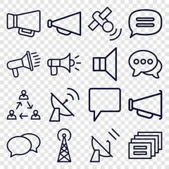 Poster - Set of 16 communicate outline icons