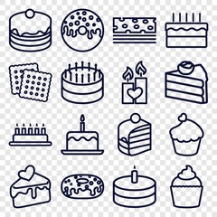 Poster - Set of 16 cake outline icons