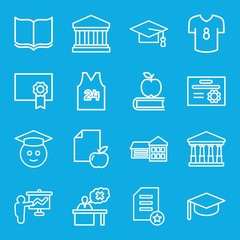 Sticker - Set of 16 college outline icons