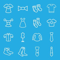 Sticker - Set of 16 garment outline icons