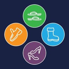 Sticker - Set of 4 footwear outline icons