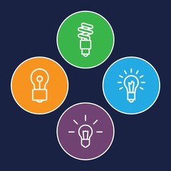Poster - Set of 4 efficient outline icons