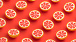 Grapefruit collection polygonal design 3d illustration