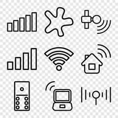 Poster - Set of 9 spot outline icons