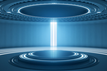 blue teleport station