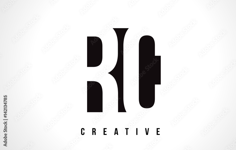 RC R C White Letter Logo Design with Black Square. Stock Vector | Adobe ...