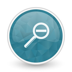Poster - Lens brillant crystal design round blue web icon.