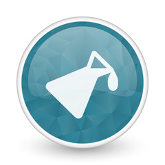 Aufkleber - Chemistry brillant crystal design round blue web icon.
