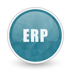 Aufkleber - Erp brillant crystal design round blue web icon.