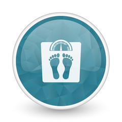 Aufkleber - Weight brillant crystal design round blue web icon.
