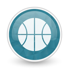 Poster - Ball brillant crystal design round blue web icon.