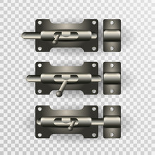 Vector Realistic Isolated Latch On The Transparent Background.