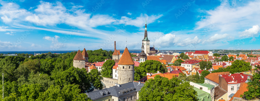 Obraz na płótnie Aerial View of Tallinn w salonie