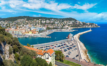 Panoramic View Of Port In Nice