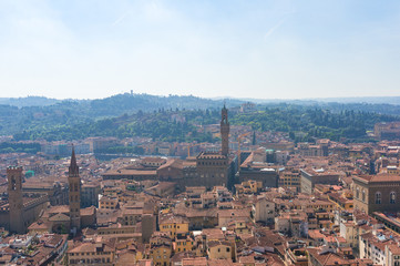 Sticker - Aerial view of Florence cityscape