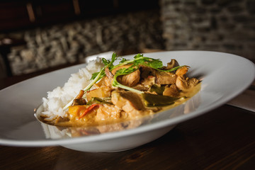 Wall Mural - Thai chicken with rice