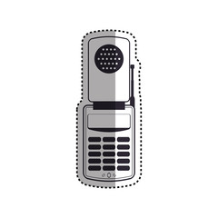 Cellphone mobile technology icon vector illustration graphic design